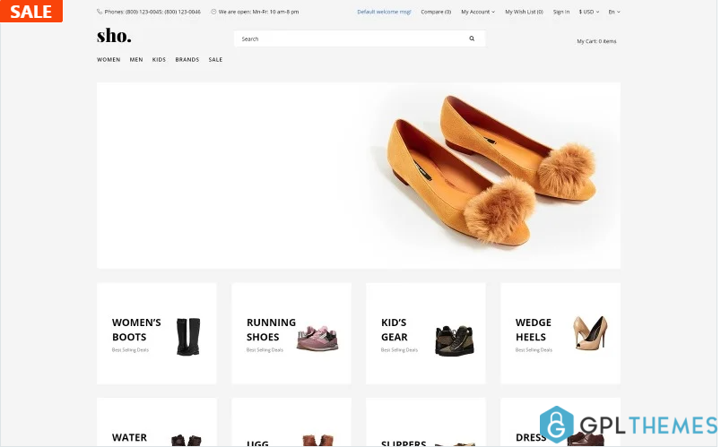 Sho. – Shoe Store E-Commerce Clean OpenCart Template