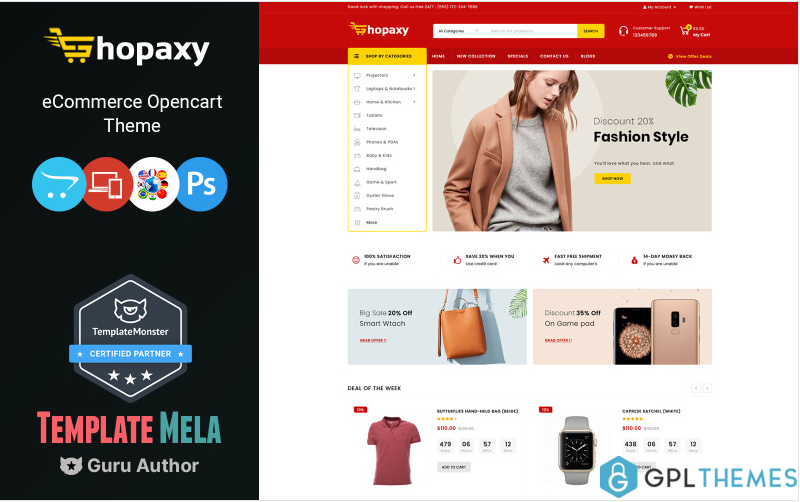 Shopaxy – Megashop OpenCart Template