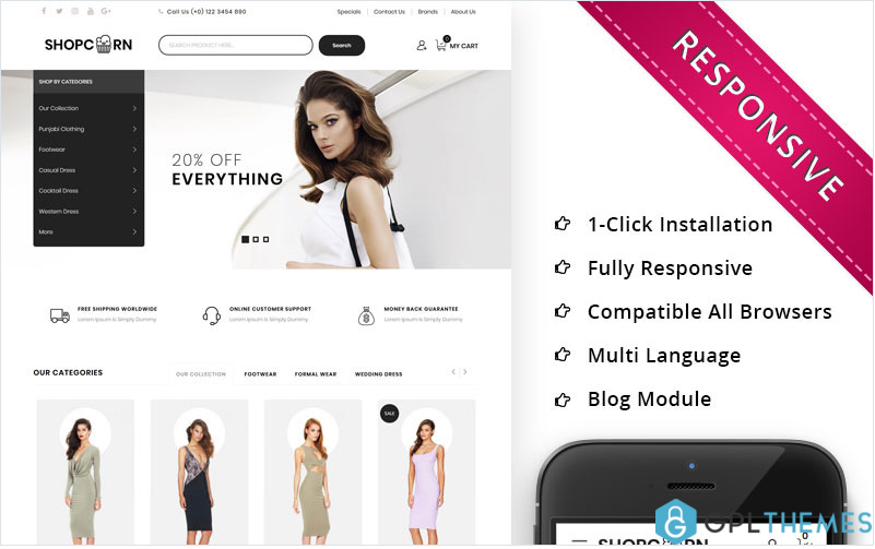 Shopcorn – Fashion OpenCart Template