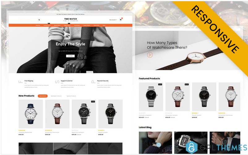 Time Watch Store OpenCart Template
