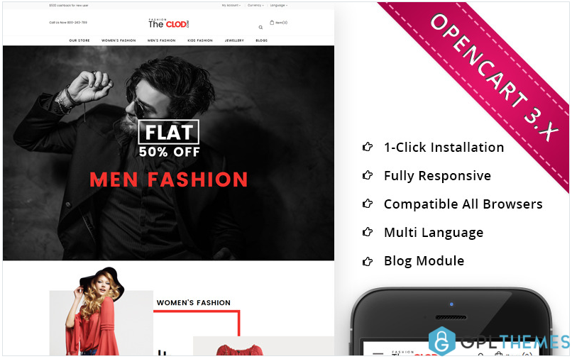 The Cloud Fashio Store – Responsive OpenCart Template