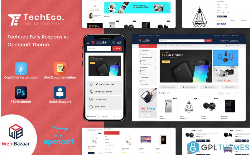 Techeco – The Shopping Mall OpenCart Template