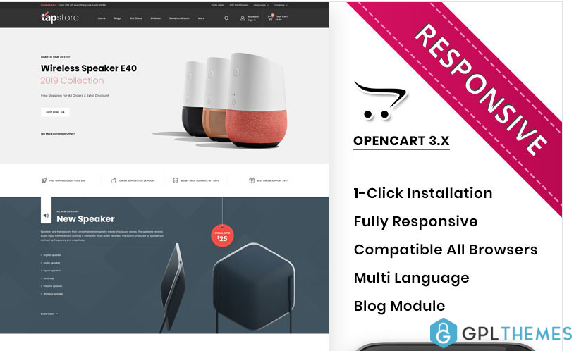 Tapstore – The Electronic Store OpenCart Template
