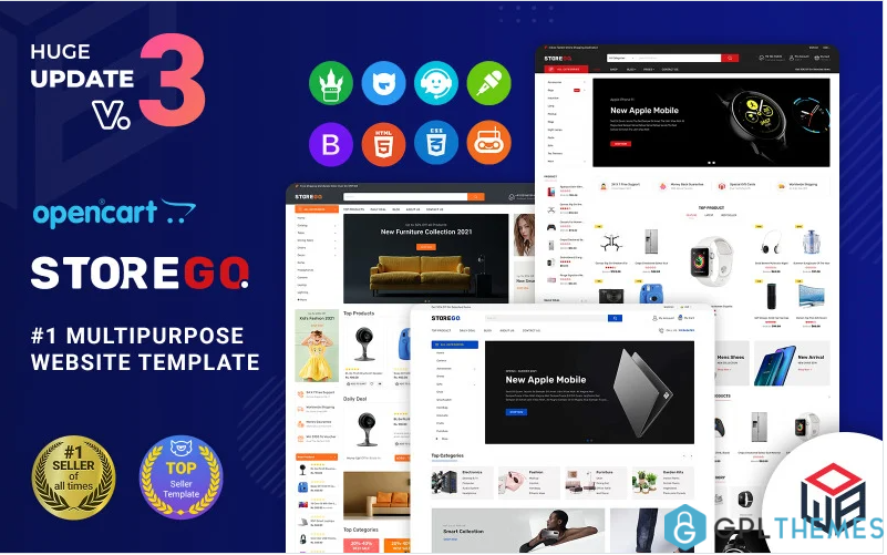 StoreGo – MultiPurpose Electronic Store OpenCart Template