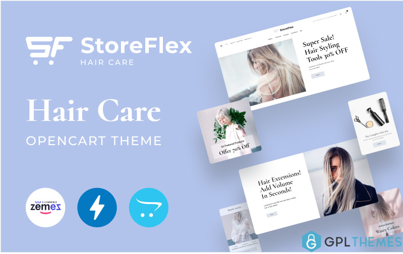 Storeflex Hair Care Online Store OpenCart Template