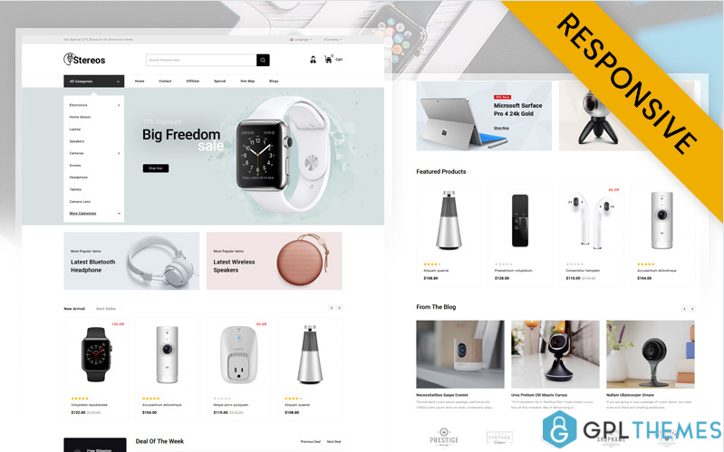 Stereos – Electronics Store OpenCart Template