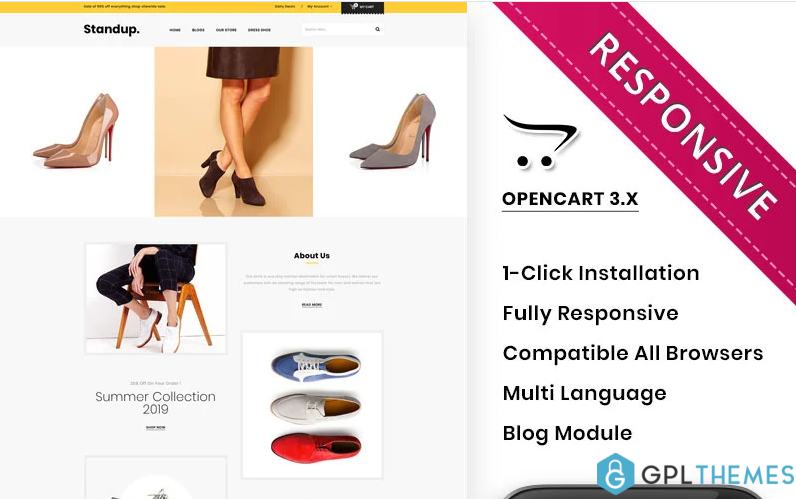 Standup – The Shoe Store Premium OpenCart Template