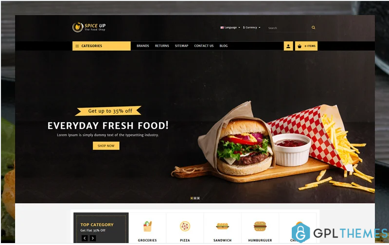 SpiceUp Foods Store OpenCart Template