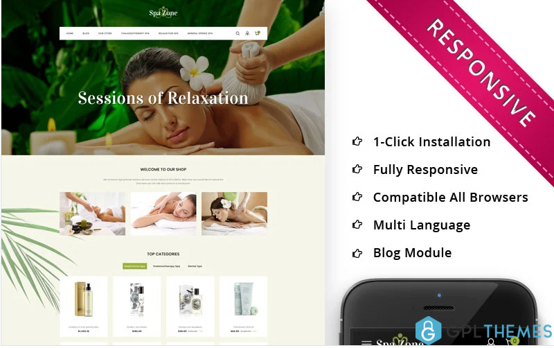 Spazone – The Massage Parlour Responsive OpenCart Template