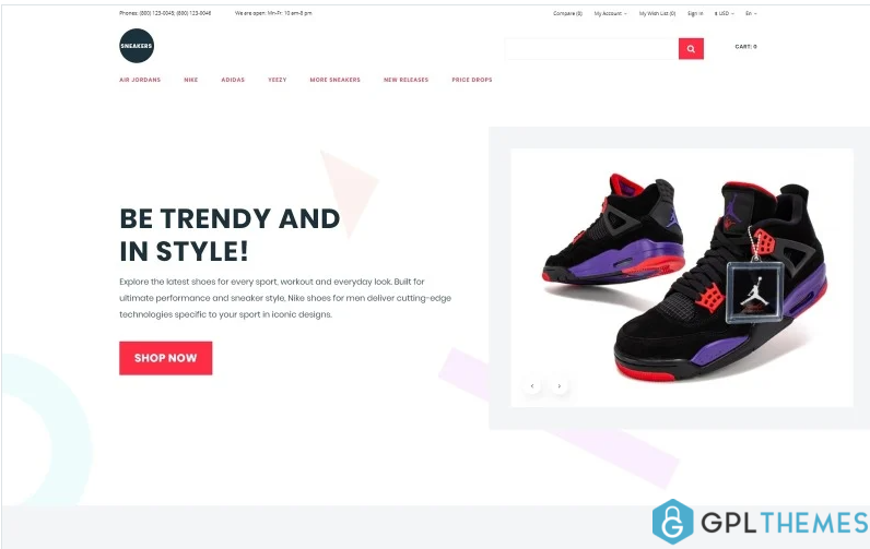 Sneakers – Shoe Store eCommerce Clean OpenCart Template