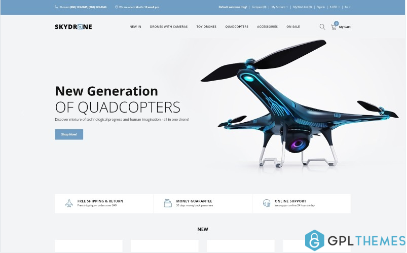 Skydrones – Quadcopter Responsive Elegant OpenCart Template