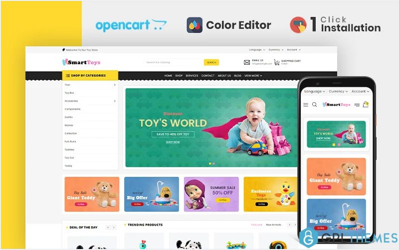 Smart Toy Store OpenCart Template