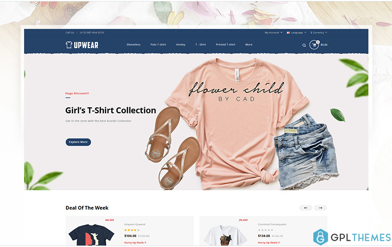 Upwear – Tshirt Store OpenCart Template
