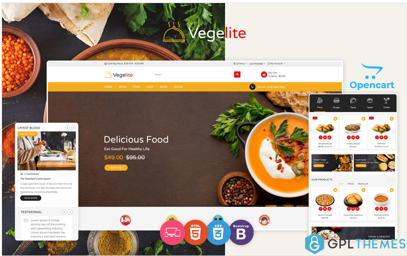 Vegelite – Food OpenCart Template