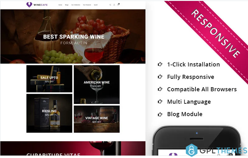 Winecafe – The Bar OpenCart Template