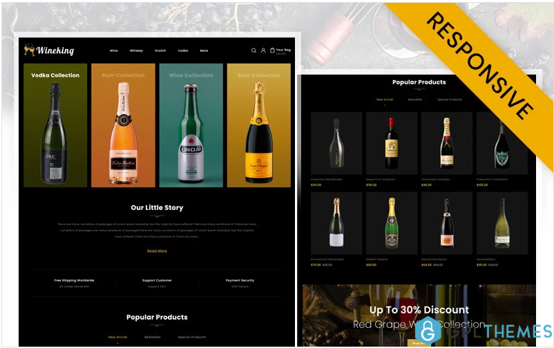 WineKing – Wine Store OpenCart Template