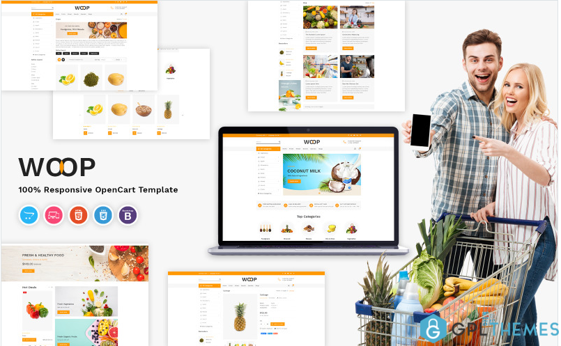 Woop – Grocery Store OpenCart Template