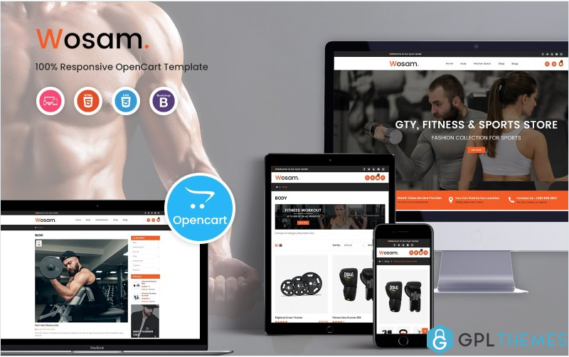 Wosam – Fitness & Sports OpenCart Template