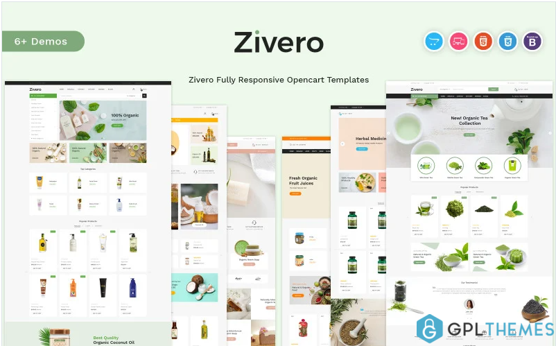 Zivero – Organic & Beauty OpenCart Template