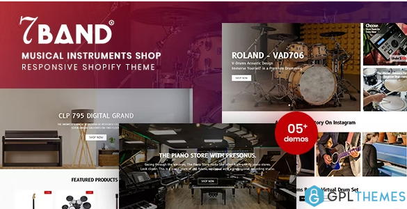band musical instruments shop shopify theme