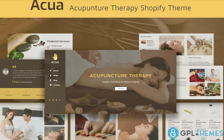 acua shopify medical store health shop theme