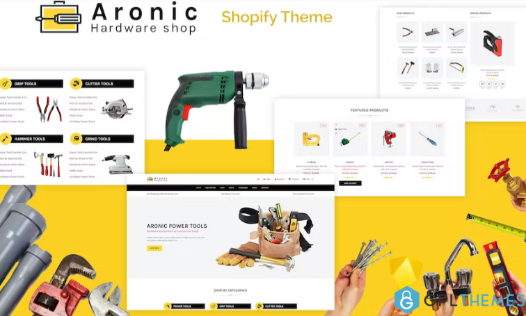 aronic hardware tool responsive shopify theme