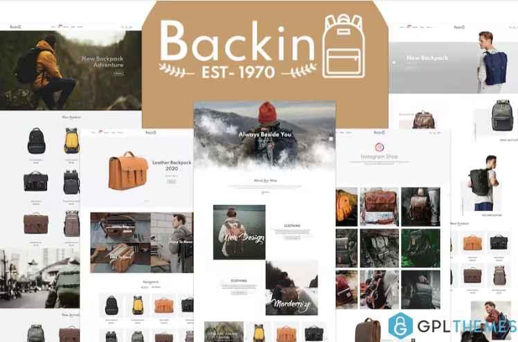 backin bags and backpack modern shopify theme