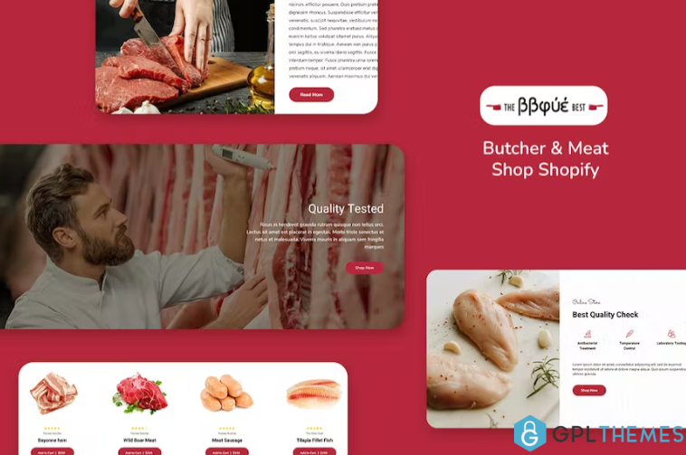 bbque food butcher meat shop shopify theme