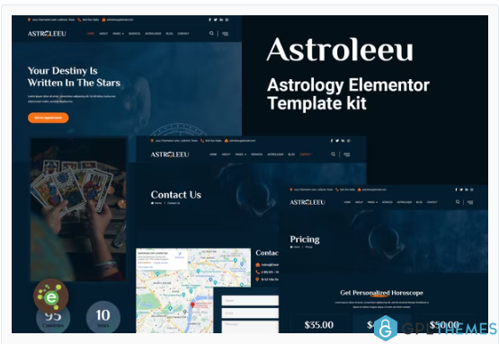 Astroleeu – Astrology & Numerology Elementor Template Kit