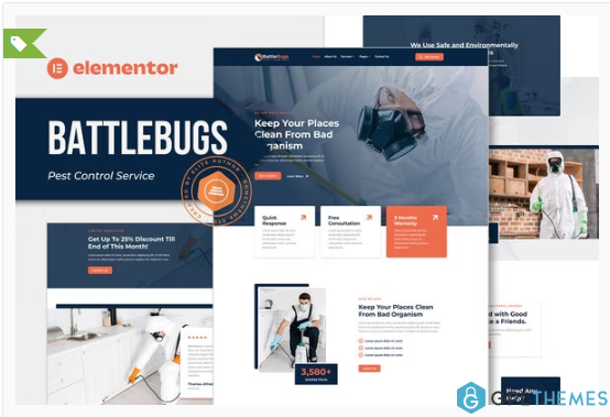 BattleBugs – Pest Control Service Elementor Template Kit