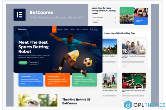BetCourse – Sports Betting and Prediction Course Elementor Template Kit