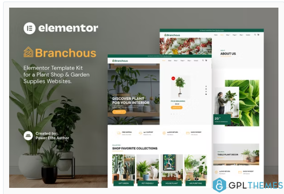 Branchous – Plant & Garden Store Elementor Template Kit