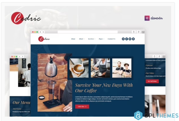 Cedric – Coffee & Beverages Elementor Template Kit