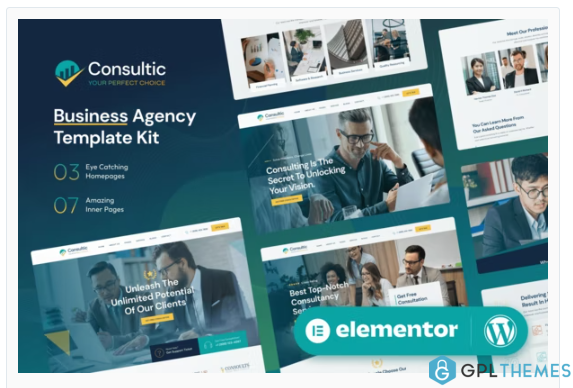 Consultic – Business Agency Elementor Template Kit