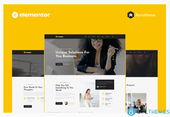 Contenta – Content Writing Services Elementor Pro Full Site