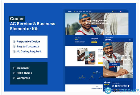Cooler – AC Service & Business Elementor Pro Template Kit