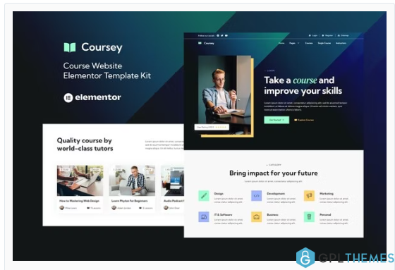 Coursey – Online Courses Elementor Template Kit