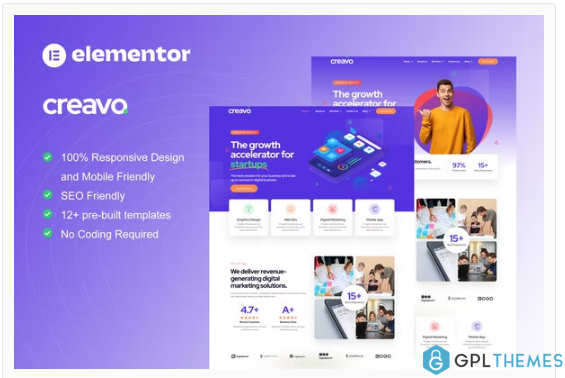 Creavo – Creative Agency & Digital Marketing Elementor Template Kit