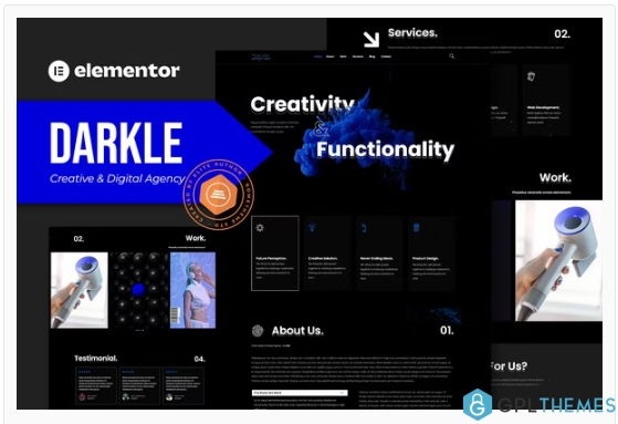 Darkle – Creative & Digital Agency Elementor Template Kit