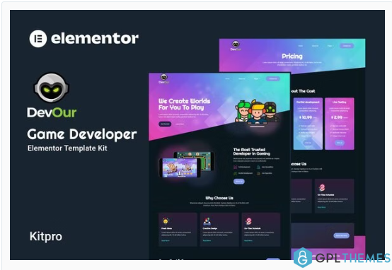 Devour – Game Developer Elementor Template Kit