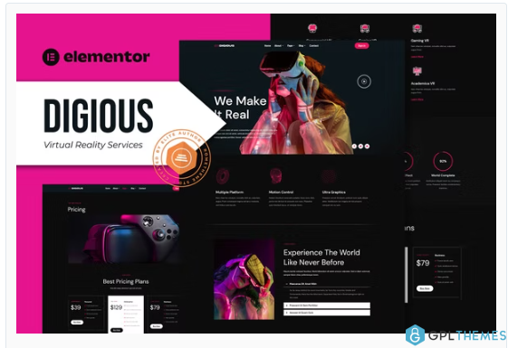 Digious – Virtual Reality Services Elementor Template Kit