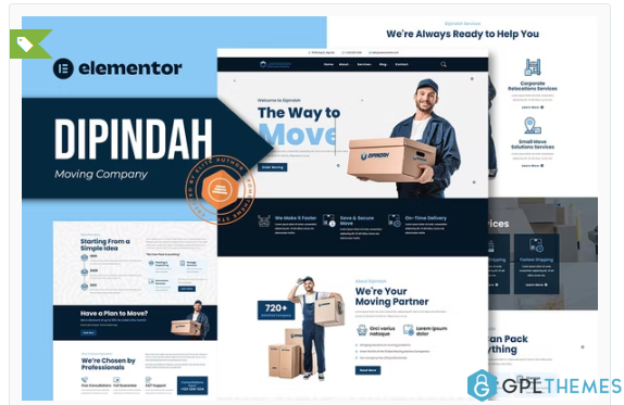 Dipindah – Moving Company Elementor Template Kit