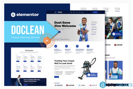 Doclean – Carpet Cleaning Services Elementor Template Kit