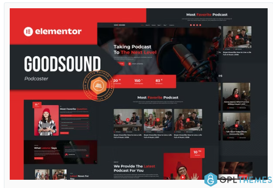 Goodsound – Podcaster Elementor Template Kit