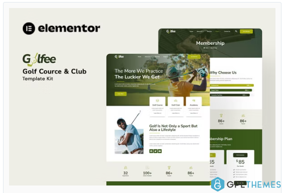 Golfee – Golf Course & Club Elementor Template Kit