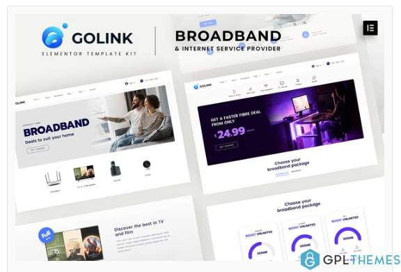 Golink – Broadband & Internet Service Provider Template Kit