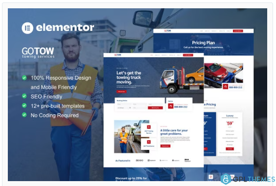 Gotow – Towing Services Elementor Template Kit