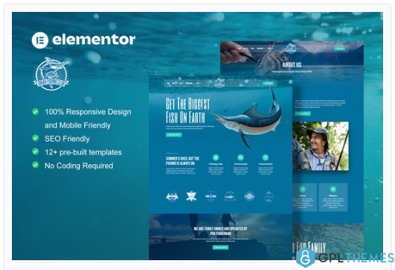 Joran – Fishing Club Elementor Template Kit
