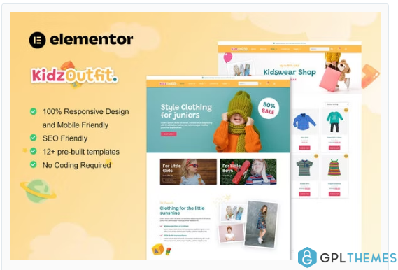 KidzOutfit – WooCommerce Kids Fashion Shop Elementor Template Kit