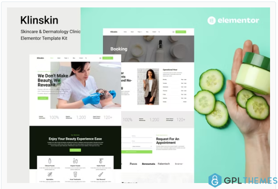 Klinskin – Skincare & Dermatology Clinic Elementor Template Kit